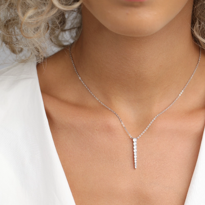 1130(2)silver Necklaces