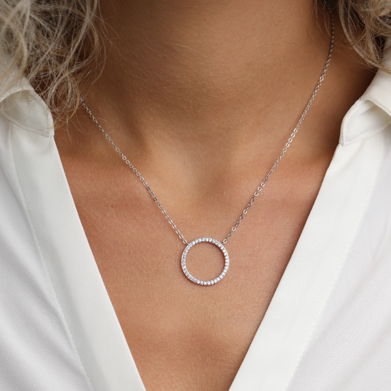 1001 1bsilver Necklace